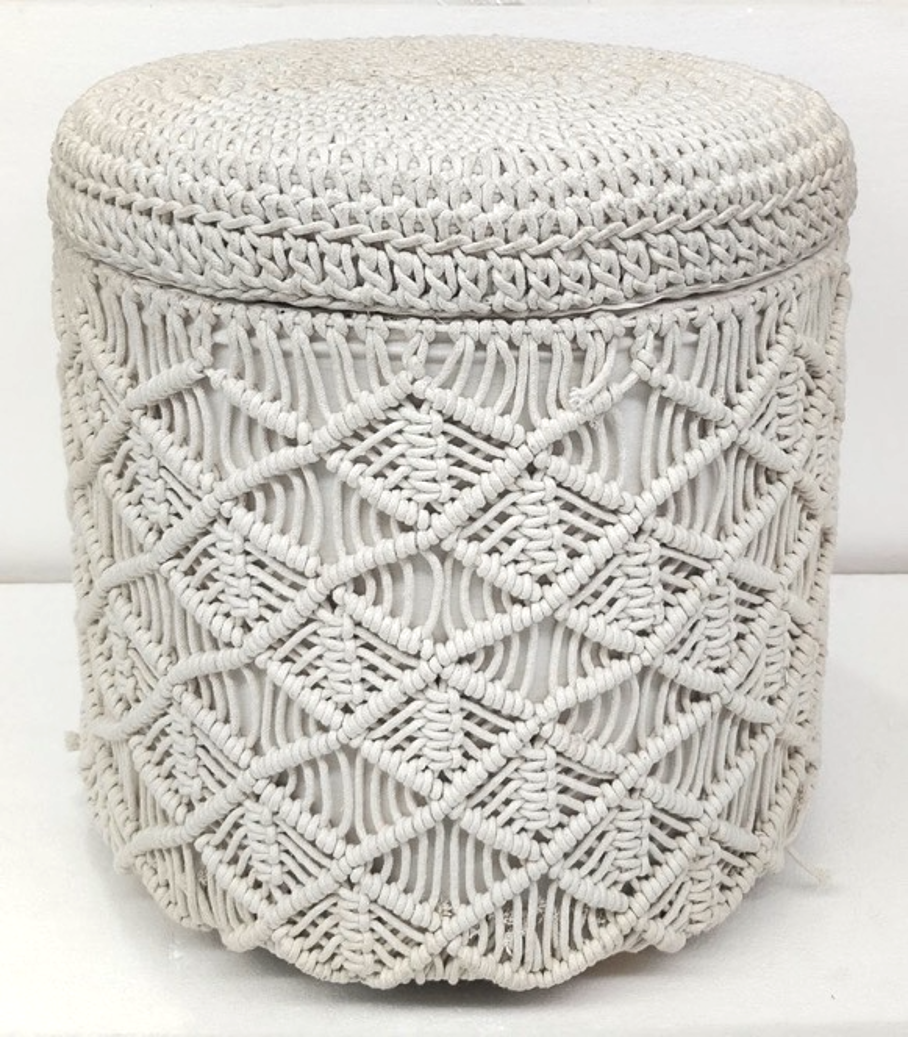 Handcrafted Macrame Ottoman